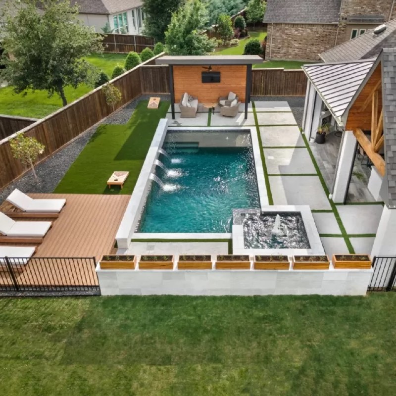Inground pool installation Haslet TX by Hoss Custom Pools